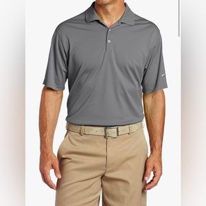 Nike Golf Men's Dri-Fit Stretch UV Tech Polo Light Grey Large
